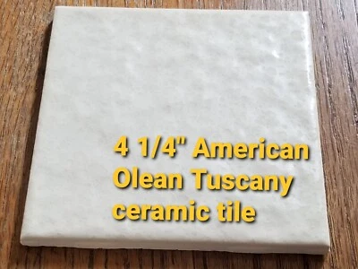 1 pc. Tuscany Almond Bumpy Ceramic Tile;  by American Olean 4-1/4"  New - Image 1 of 4