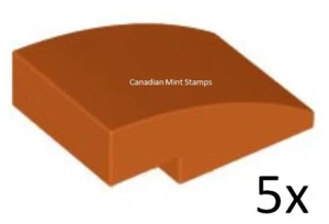 New Lego Dark Orange Slope, Curved 3 x 2 24309 - Pack of 5 or 10 - Picture 1 of 3