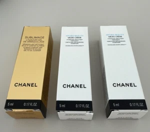 Chanel HYDRA BEAUTY MICRO CRÈME 5ml X 2 + SUBLIMAGE GEL-TO-OIL CLEANSER 5ml - Picture 1 of 3