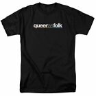 T-shirt Queer As Folk logo homme sous licence émission de télévision classique fierté tee noir