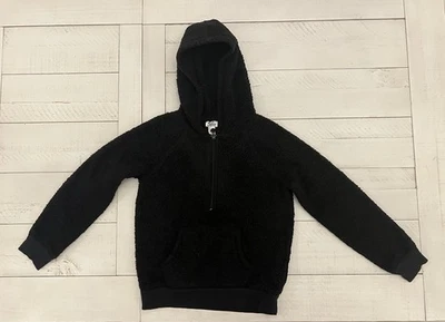 Sudadera/Chaqueta/Abrigo Justice Negro Media Cremallera Polar con Bolsillo Frontal Niñas Talla 10 Foto 1 de 4