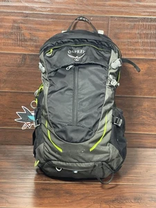 Zaino nero Osprey Stratos 24 escursionismo AirSpeed Daypack con copertura antipioggia idratazione - Foto 1 di 13