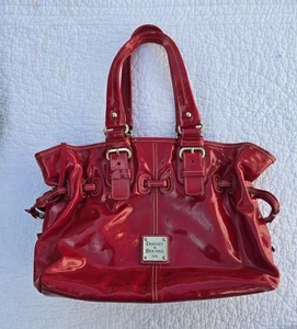 Dooney & Bourke Glossy Red Leather Chiara handbag Excellent Condition  - Picture 1 of 7