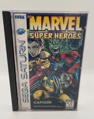 Marvel Super Heroes Sega Saturn CIB Complete Manual Case Disc Tested USA Box - Image 1 of 4