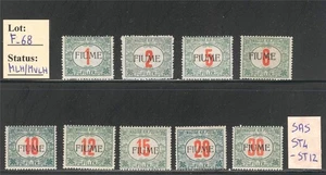 F_68. FIUME.1918 SEGNATASSE set. Top CV ! MLH/MVLH - Picture 1 of 1