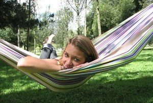 NEW Luxury Hammock One Person Hand Made Ecuador Bed Cotton Single Choose Colour - Bild 1 von 16