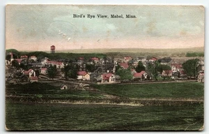 Postal Mabel Minnesota Bird's Eye View MN DB PM 1908 - Imagen 1 de 2