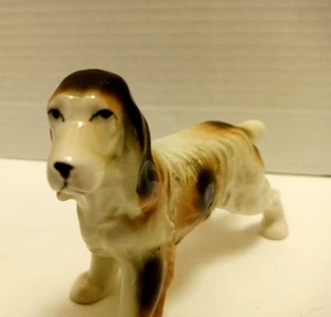 COCKER SPANIEL BROWN & WHITE PORCELAIN FIGURINE (japan) - Bild 1 von 6