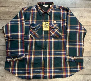 Camicia vintage nuova con etichette Five Brother blu trapuntata flanella pesante uomo 4XL USA fondo di magazzino - Foto 1 di 6