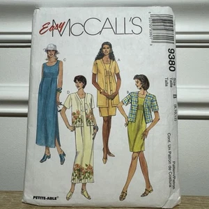 VTG McCall's 9380 Empire Waist Dress in 2 Lengths Jacket w Button Band Sz 8-12 - Picture 1 of 2