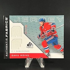 Saku Koivu 2007-08 SP Game Used Edition Authentic Fabrics /100 #AF-SK Canadiens