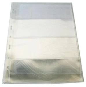 Fundas de plástico GRANDE, 4 rayas horizontales, cristalinas, paquete de 5 - Imagen 1 de 2