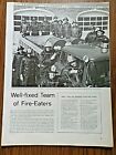 1960 Article Ad   Team of Fire-Eaters Franklin Village Michigan Fireman