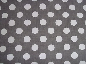 TESSA PROUDFOOT FOR ST LEGER & VINEY CURTAIN FABRIC "Giant Dot" 2.7 METRES GREY - Picture 1 of 4