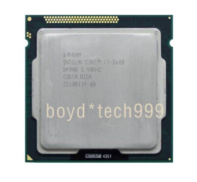 Intel Core i7-2600 CPU 4 cores Socket LGA1155 SR00B 3.4 GHz 3400 MHz Processor - Image 1 of 4