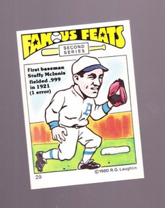 1980 Laughlin Famous Feats Second Series STUFFY MCINNIS # 29 NEAR MINT