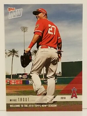 2018 Topps Now Season Mike Trout Welcome To The 2018 Topps Now Season Baseball  - Image 1 of 2