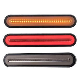 3 in 1 Neon LED Trailer Truck Brake Light Brake Stop Light Signal Lamp 12-24B DL - Picture 1 of 12