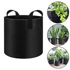 Premium Quality Fabric Plant Pots with Reinforced Handles 5 Pack Black