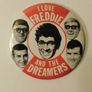 I Love Freddie and the Dreamers large fan pin 3.25" - Picture 1 of 2