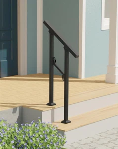 Hand Rails for Outdoor Steps, 2 Step Stair Handrail & Indoor Stair Railing Kit, - Picture 1 of 5