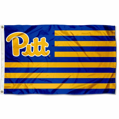 University of Pittsburgh Panthers Script Pitt American Stripes Nation USA Flag Cover