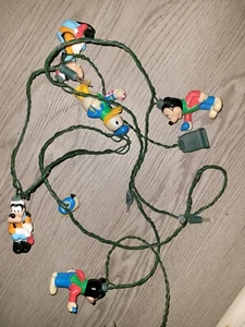 Vintage Mickey Mouse & Friends Christmas Tree String Light Set Works!! - Picture 1 of 8