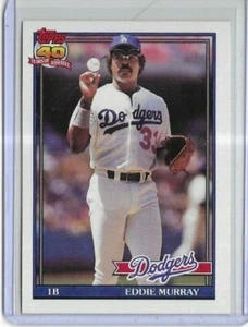 1991 Topps #590 Eddie Murray Los Angeles Dodgers - Picture 1 of 2
