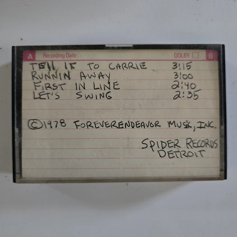 Original Master Cassette Tape Demo The Romantics Tell It To Carrie EP Spider Rec - Image 1 of 4