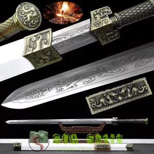 1095 High Carbon Steel Chinese Dargon Sword HanJian KungFu Sword Hand Forged - Picture 1 of 12