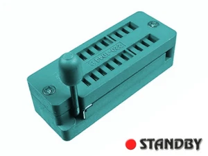 1pc DS1044-20-OG CONNFLY 20 pin Zero Insertion Force ZIF DIL TEST SOCKET 7,62mm - Bild 1 von 3