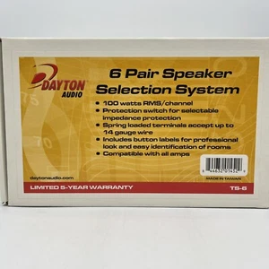 Dayton Audio 6 paia sistema di selezione altoparlanti - TS-6 - 100 watt canale RMS - Foto 1 di 4
