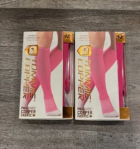 Tommie Copper Kompressionsstrümpfe 2er-Set über der Wade Damen rosa M (9-12) neu im Karton - Bild 1 von 3