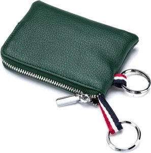 Leather Mini Coin Purse Women Men Small Keychain Wallet Money Change Card Holder - Picture 1 of 28