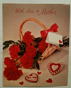 VINTAGE 1960 glossy MOTHER signed Kit VALENTINE DAY HALLMARK GREETING CARD - Picture 1 of 3