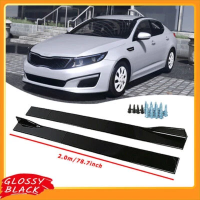 Side Skirt Extension Lip Splitters Rocker Panel Chin For Kia Optima LX SX EX SE Foto 1 de 4