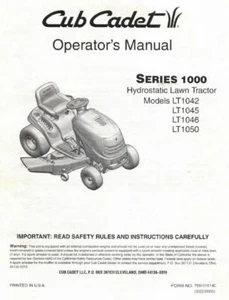 Cub Cadet LT1046 Engine Operator Parts Assembly Maintenance Manuals CD DISC - Picture 1 of 4