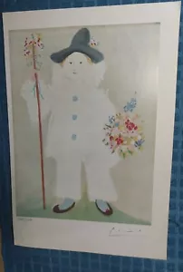 Pablo Picasso Druck - Portrait von Paulo als Pierrot, signiert #99/200, Exlibris - Bild 1 von 16