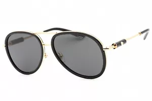 VERSACE VE2260 100287 Sunglasses Black Gold Frame Dark Grey Lenses 60mm - Picture 1 of 4