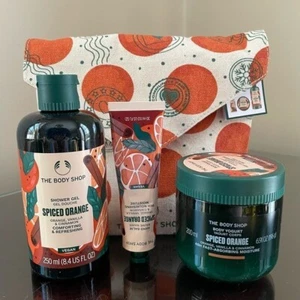 NEU The Body Shop Orangen & Strümpfe Spiced Orange Geschenkset Lotion Duschgel - Bild 1 von 3