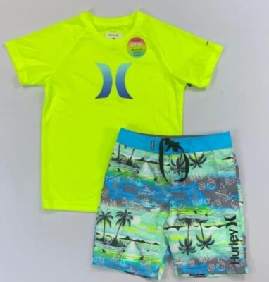 Boy's Youth Hurley UPF Swim Shirt Shorts - Image 1 of 4