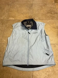 Vintage Henri Lloyd Vest Sleeveless Jacket Sailing Nautical Men XL Light Blue - Picture 1 of 16