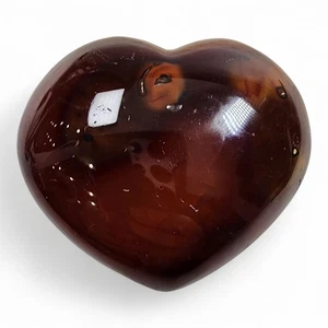 Carnelian Agate Polished Heart Madagascar 130.4 grams - Picture 1 of 2