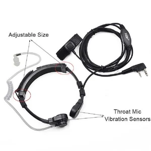 Replacement Throat Mic Earpiece Headset For Baofeng UV5R 888S UV82 UV-B6 UV8D - Picture 1 of 12