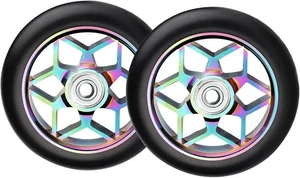 MaxEarn 2 Stück Scooter Ersatzräder 110 mm, Bunt Stunt Scooter Rollen mit ABEC-9 - Bild 1 von 8