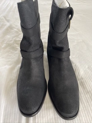 Cole Haan Air Liam Double Strap Snuffed Suede Mens Boots Black 11.5 D - Image 1 of 4