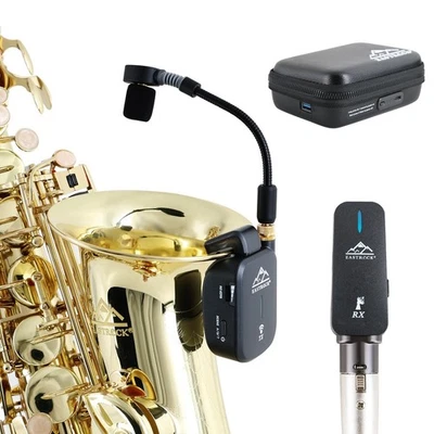 Saxophone Wireless System,Coverage to 130 ft/40 m,2.4 GHz Sax Microphone Wire... - Image 1 of 4