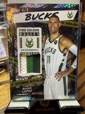 🔥2025 Topps Black Friday TIENDA EXCLUSIVA RELIQUIA Brook Lopez Juego Usado Parche /5🔥 Foto 1 de 4