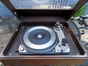 Dual 1009 1019 Stereo Turntable Nice Wood Clamshell Plinth Base + Cover - Picture 1 of 10