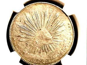 Mexico 1877ZS JS 8 Reales Silver - Picture 1 of 3